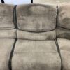 MAN WAH Brown Corduroy Single Recliner U Sectional
