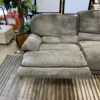 MAN WAH Brown Corduroy Single Recliner U Sectional