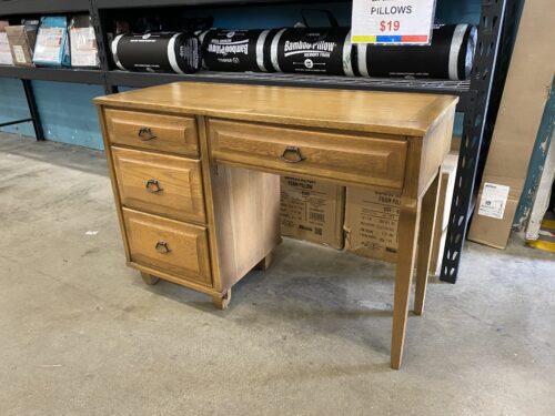 BRANDT Vintage Aged Oak Half Executive Desk