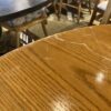Round Minimal Blonde Pedestal Dining Table