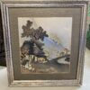 Japanese Gilded Copper Chokin Farmer Framed Artwork