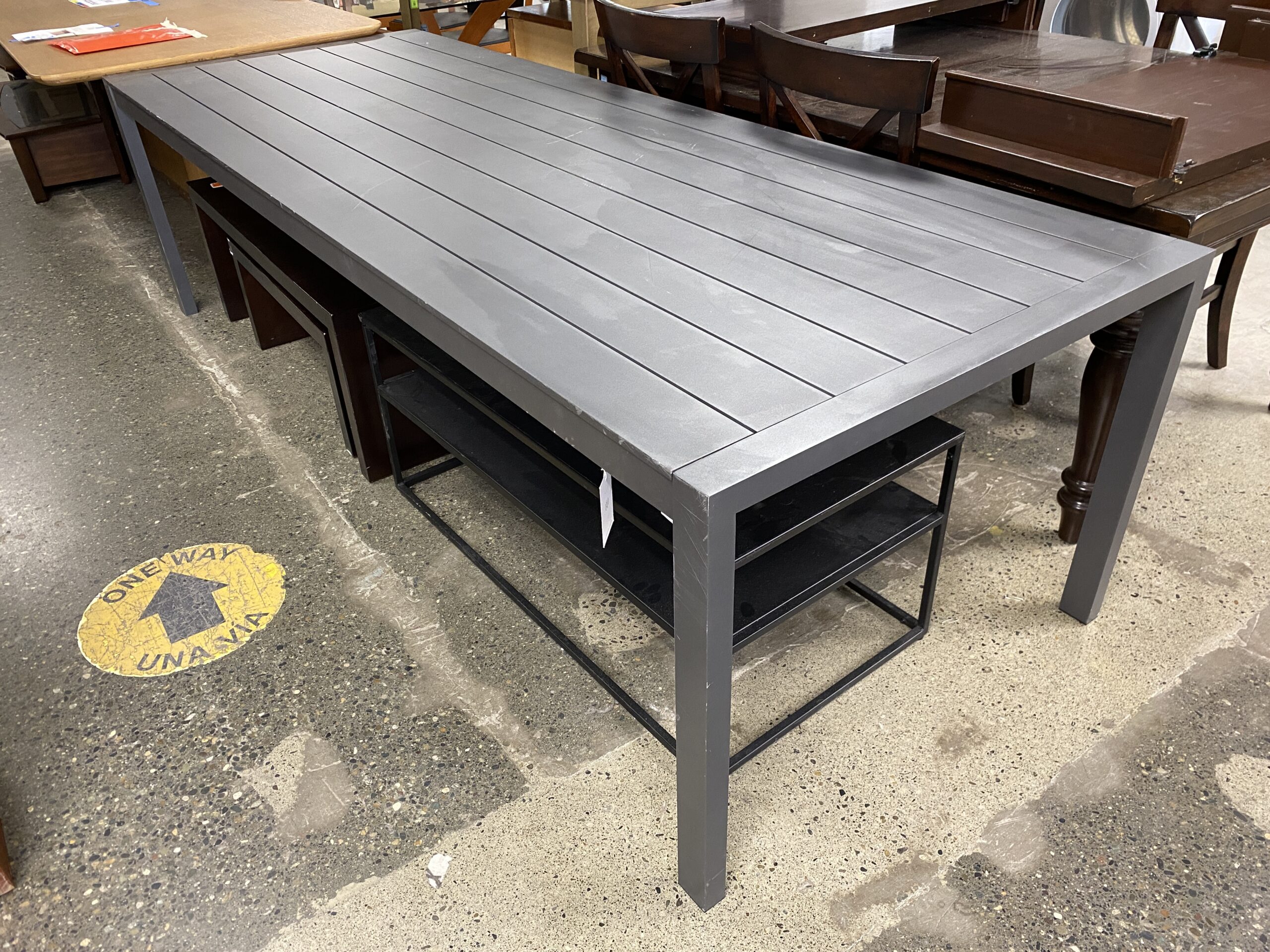 RESTORATION HARDWARE Aegean Aluminum Rectangular Dining Table