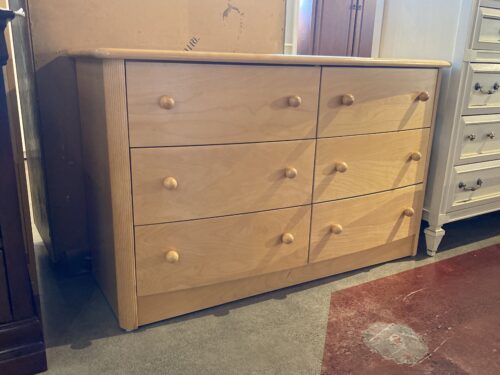 Blonde Curve-Front Doublewide Dresser, Made in Canada