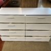Wide Clean-Lined White 8-Drawer Dresser