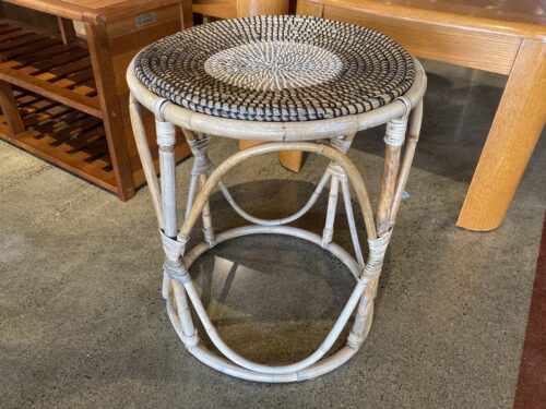 Rare Earth Round Woven Accent Table