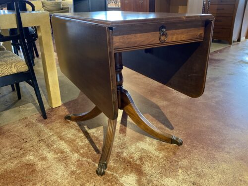 Old School Classy Clawfoot Drop Leaf Dining Table