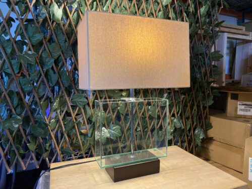 Modern Class Square Glass Table Lamp