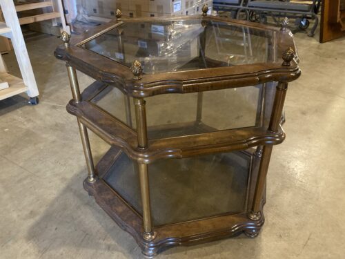 Vintage 3-Tier Occasion Table w/ Finials