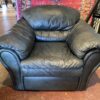 PALLISER Deep Evergreen Leather Armchair & Ottoman