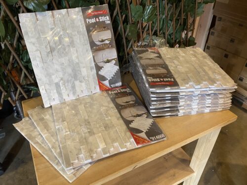 NEW! Peel & Stick Natural Marble Mosaic Wall Tile 16 Packs