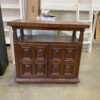 RICHARD LYNN Vintage Wooden Flip-Top Bar Cart