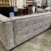 CLASSIC CONCEPTS Slate Grey Burlap Style Long Sofa