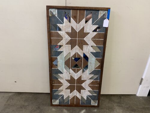 Blue and Brown and Mirrors Geometric Décor