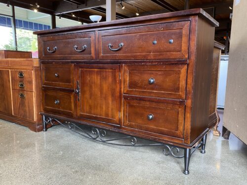 JCP 6-Drawer Dresser with Wrought Iron Base