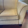 Tan Loveseat with Brown Piping