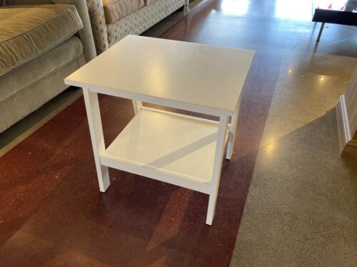 White Open Shelf Nightstand