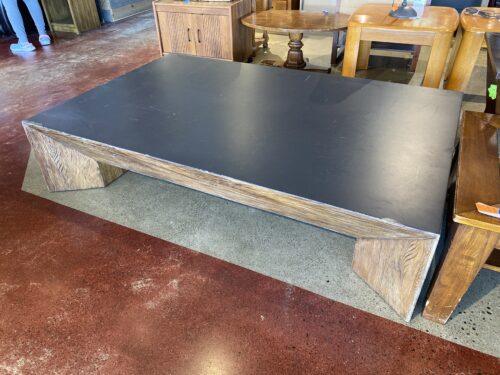 Large Black Top Coffee Table