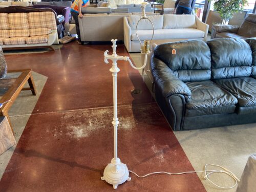 White Vintage Style Floor Lamp
