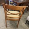 Drexel Harp Wooden Dining Chair Set of 6 with Striped Fabric Seats