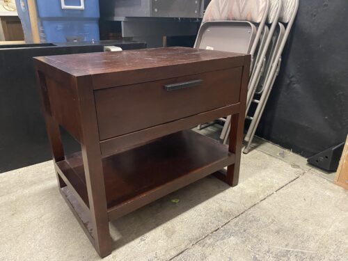 MACY'S Casana Dark Wood Nightstand