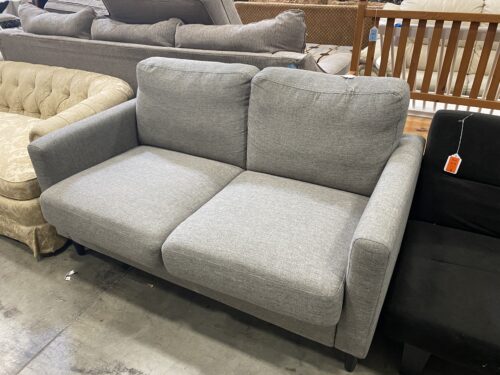 Light Grey Fabric Loveseat