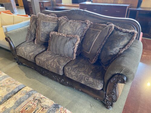 Brown Paisley Couch