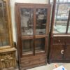 Antique Display Cabinet With Glass Panel Door
