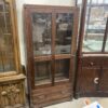 Antique Display Cabinet With Glass Panel Door