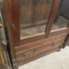 Antique Display Cabinet With Glass Panel Door