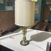 JAMES MORT Regency Brass Table Lamp with Ornate Carvings