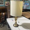 JAMES MORT Regency Brass Table Lamp with Ornate Carvings