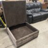 Large Brown Rolling Storage Ottoman
