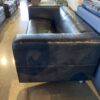 Sleek Black Leather Loveseat