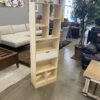 Light Wood Asymmetrical Bookcase with Drawer