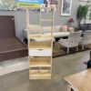 Light Wood Asymmetrical Bookcase with Drawer