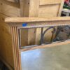 Large Wood Mirror With Black Filigree