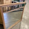 Large Wood Mirror With Black Filigree