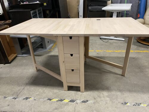 Fold Out Dining Table with Drawers