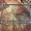 Metal Frame with Glass Cart