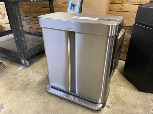 SIMPLEHUMAN Stainless Steel Divided Garbage Can