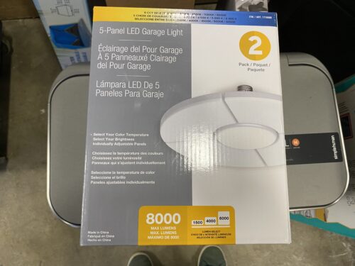 NEW! 5-Panel LED Garage Light