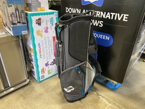 BRIDGESTONE GOLF Grey and Blue Prop-Up Golf Bag