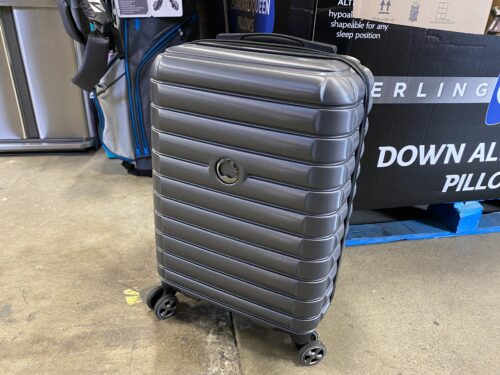 DELSEY PARIS Ribbed Grey Hard-Case Carry On