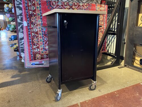 Easy-Rolling Lockable Computer Cart