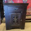 Aster Rustic Solid Wood Nightstand, Left Open