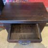 Aster Rustic Solid Wood Nightstand, Left Open