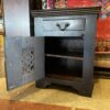 Aster Rustic Solid Wood Nightstand, Left Open