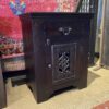 Aster Rustic Solid Wood Nightstand, Right Open