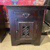 Aster Rustic Solid Wood Nightstand, Right Open