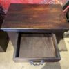 Aster Rustic Solid Wood Nightstand, Right Open